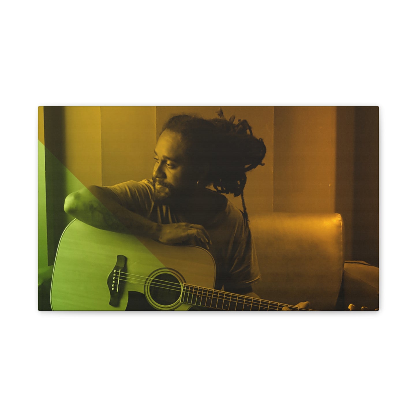 Rasta Canvas Wall Art - Guitarist Home Decor