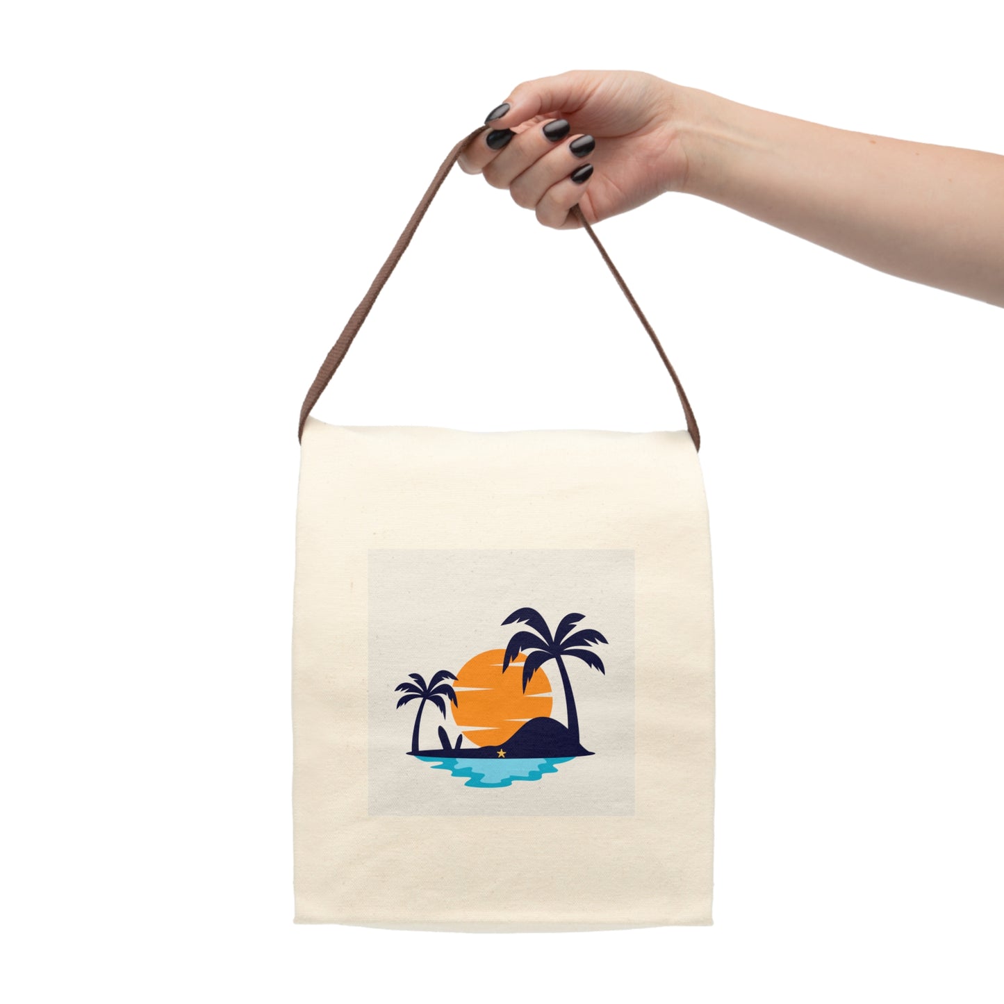 Tropical Sunset Lunch Bag with Strap