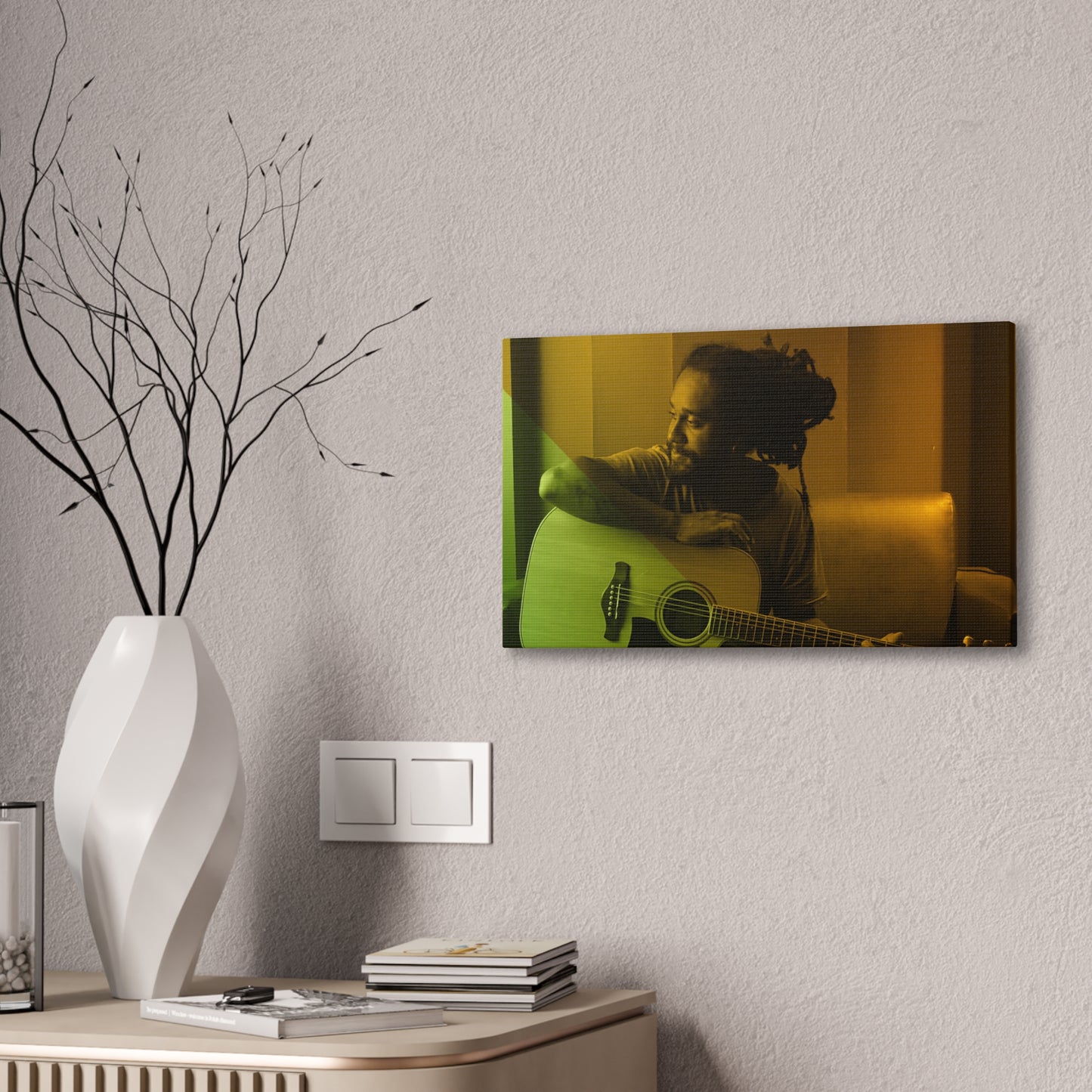 Rasta Canvas Wall Art - Guitarist Home Decor